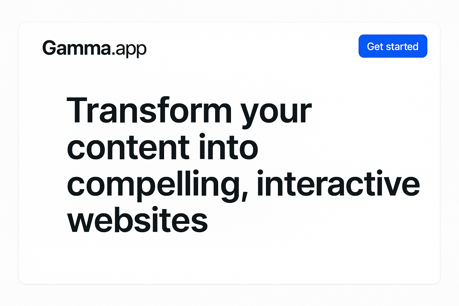 "Screenshot of free AI tool for PowerPoint - Gamma.app