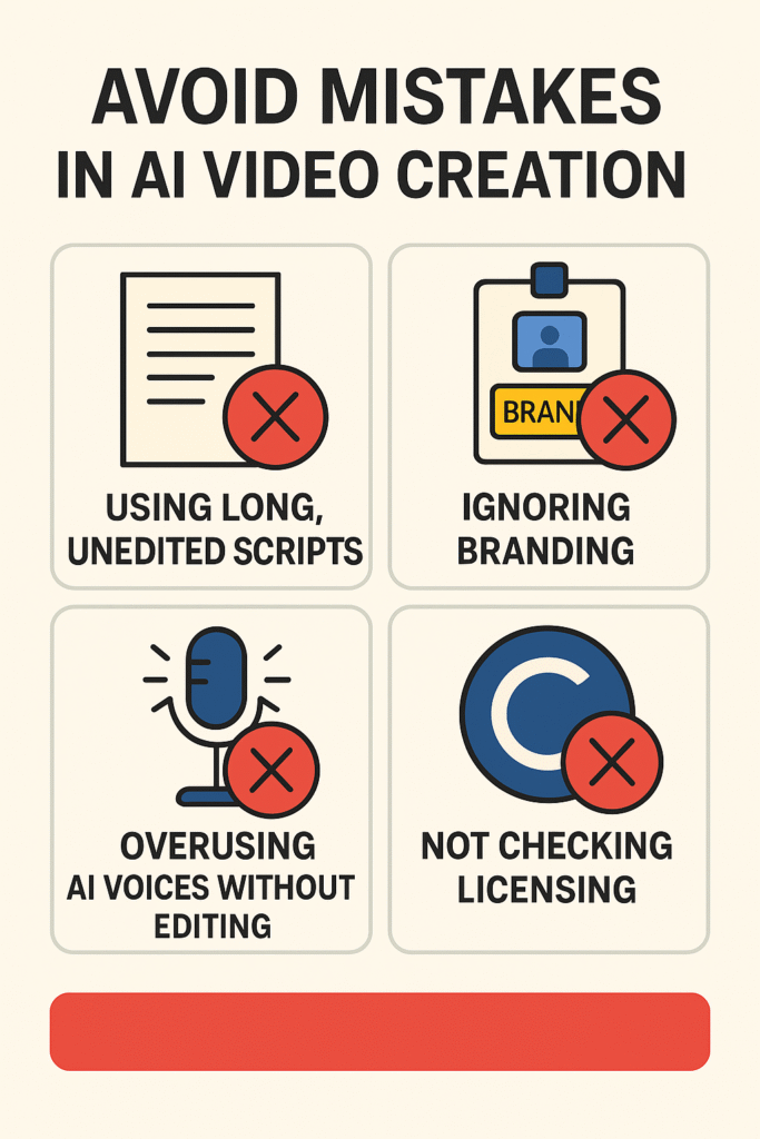 Avoid mistakes in AI video creation