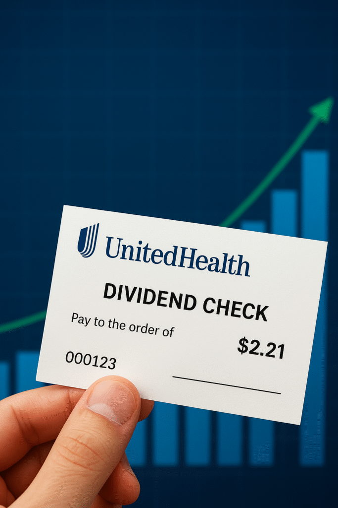 UnitedHealth dividend payment 2025 with financial chart.
