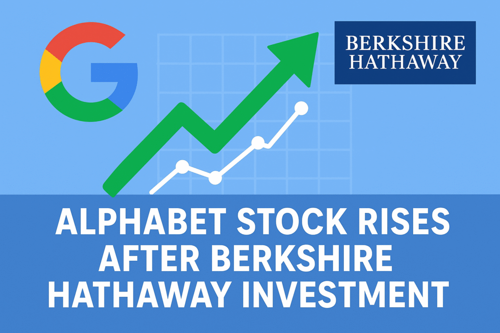Alphabet stock rises after Berkshire Hathaway investment, showing upward market momentum and investor confidence.