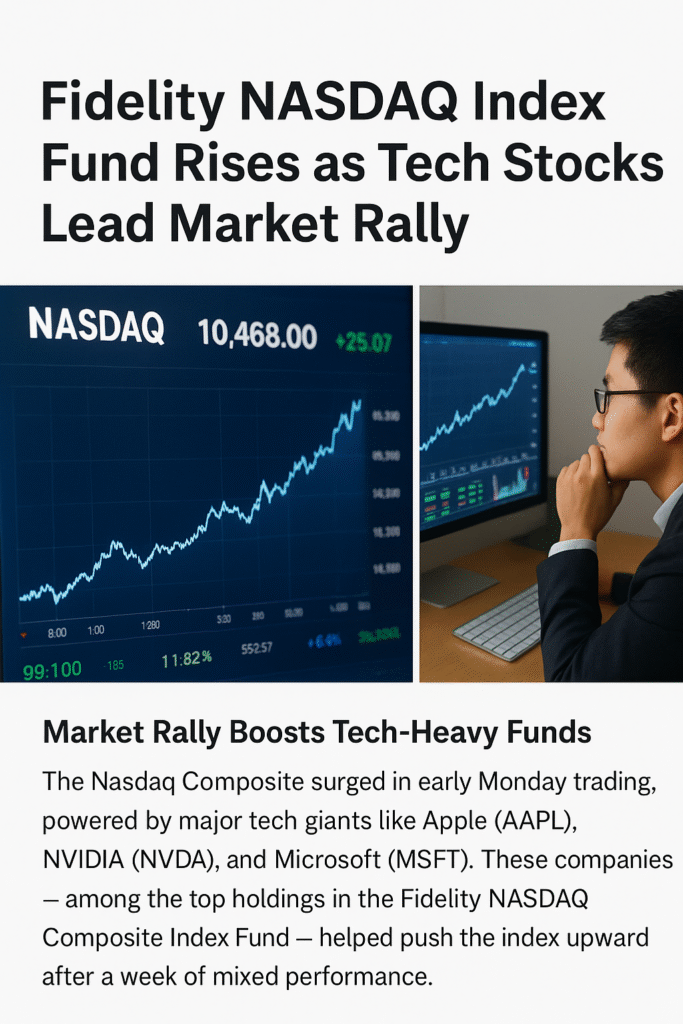 Stock market rally boosts Fidelity NASDAQ Index Fund as tech stocks climb.