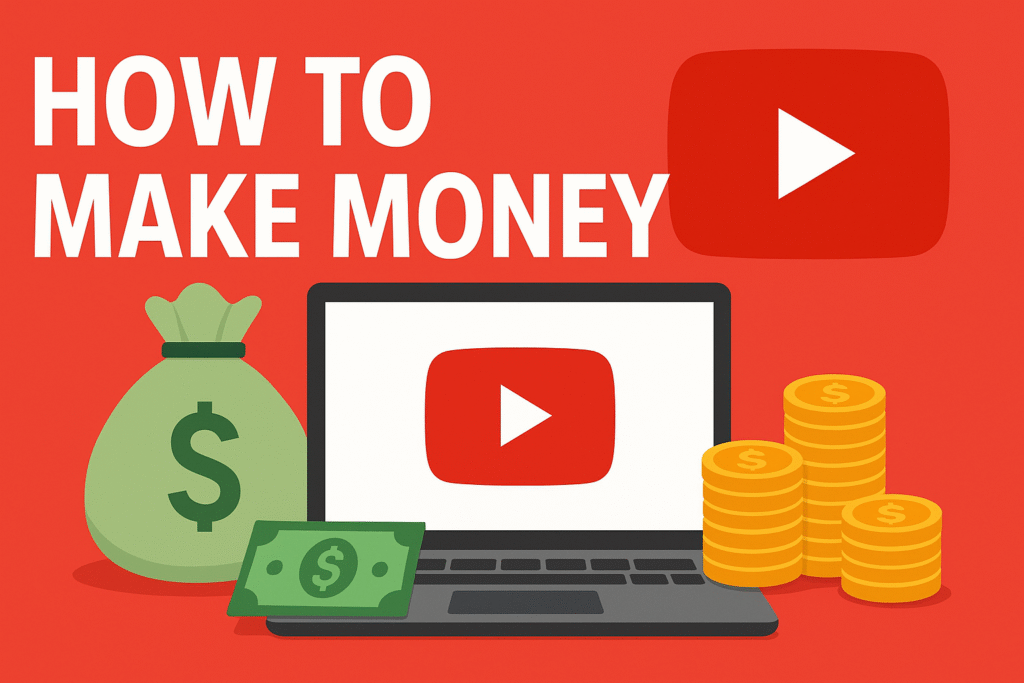 There are logo of youtube and some money emoji which is represent the article.